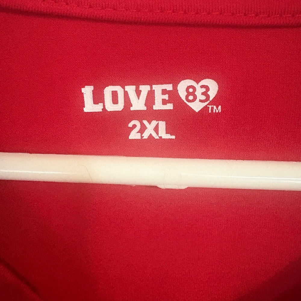 Love Red V-Neck Top - Picture 2 of 4